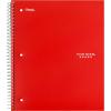 imageFive Star Spiral Notebook  Study App 3 Subject Wide Ruled Paper 8quot x 1012quot 150 Sheets Fights Ink Bleed Water Resistant Cover Tidewater Blue 73184Red