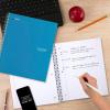 imageFive Star Spiral Notebook  Study App 3 Subject Wide Ruled Paper 8quot x 1012quot 150 Sheets Fights Ink Bleed Water Resistant Cover Tidewater Blue 73184Tidewater Blue