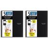 imageFive Star Spiral Notebook  Study App 5 Subject College Ruled Paper 812quot x 11quot 200 Sheets Fights Ink Bleed Water Resistant Cover Black 72081Black