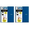imageFive Star Spiral Notebook  Study App 5 Subject College Ruled Paper 812quot x 11quot 200 Sheets Fights Ink Bleed Water Resistant Cover Black 72081Blue