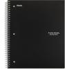 imageFive Star Spiral Notebook  Study App 5 Subject Wide Ruled Paper 8quot x 1012quot 200 Sheets Fights Ink Bleed Water Resistant Cover Black 72045Black