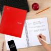 imageFive Star Spiral Notebook  Study App 6 Pack 1 Subject Wide Ruled Paper 8quot x 1012quot 100 Sheets Fights Ink Bleed Water Resistant Cover Assorted Colors 38042