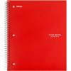 imageFive Star Spiral Notebook  Study App 6 Pack 1 Subject Wide Ruled Paper 8quot x 1012quot 100 Sheets Fights Ink Bleed Water Resistant Cover Assorted Colors 38042