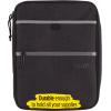 imageFive Star Zipper Binder 1 Inch 3Ring Binder with Round Rings CarryAll with Pockets and 4Tab Dividers 375 Sheet Capacity BlackGray 29092IT8BlackGray
