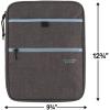 imageFive Star Zipper Binder 1 Inch 3Ring Binder with Round Rings CarryAll with Pockets and 4Tab Dividers 375 Sheet Capacity BlackGray 29092IT8GrayMint