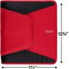 imageFive Star Zipper Binder 112 Inch 3Ring Binder with Round Rings 3Pocket Expanding File 500 Sheet Capacity Fire Red 72206Blue