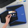 imageFive Star Zipper Binder 112 Inch 3Ring Binder with Round Rings 3Pocket Expanding File 500 Sheet Capacity Fire Red 72206Blue