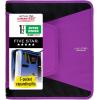 imageFive Star Zipper Binder 112 Inch 3Ring Binder with Round Rings 3Pocket Expanding File 500 Sheet Capacity Fire Red 72206Blue