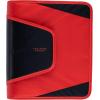 imageFive Star Zipper Binder 112 Inch 3Ring Binder with Round Rings 3Pocket Expanding File 500 Sheet Capacity Fire Red 72206Red