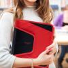 imageFive Star Zipper Binder 112 Inch 3Ring Binder with Round Rings 3Pocket Expanding File 500 Sheet Capacity Fire Red 72206Red