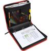 imageFive Star Zipper Binder 112 Inch 3Ring Binder with Round Rings 3Pocket Expanding File 500 Sheet Capacity Fire Red 72206Red