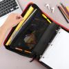 imageFive Star Zipper Binder 112 Inch 3Ring Binder with Round Rings 3Pocket Expanding File 500 Sheet Capacity Fire Red 72206Red