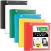 imageFive Star 3Ring Binder  Study App 6 Pack 112 Inch Binder with D Rings and Customizable Clear View Cover 375 Sheet Capacity Assorted Colors 26146023Assorted