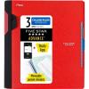 imageFive Star Advance Spiral Notebook  Study App 3 Subject College Ruled Paper 812quot x 11quot 150 Sheets Spiral Guard Movable Tabbed Dividers Pacific Blue 73138Fire Red