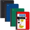 imageFive Star Composition Book  Study App 4 Pack Wide Ruled Paper 712quot x 934quot 80 Sheets Forest Green Tidewater Blue Fire Red and Harvest Yellow 950033BECMCollege Ruled