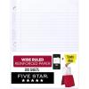 imageFive Star Loose Leaf Paper  Study App Wide Ruled Filler Notebook Paper Reinforced Fights Ink Bleed 8quot x 1012quot 200 Sheets 150039ECM200 Sheets