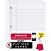 imageFive Star Loose Leaf Paper 6 Pack Notebook Paper Wide Ruled Filler Paper Reinforced Fights Ink Bleed 8 x 105 80 Sheets per Pack 1500253 Pack