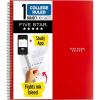 imageFive Star Spiral Notebook  Study App 1 Subject College Ruled Paper 812quot x 11quot 100 Sheets Fights Ink Bleed Water Resistant Cover Pacific Blue 72565Red