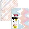 imageFive Star Spiral Notebook  Study App 1 Subject Wide Ruled 8quot x 1012quot 80 Sheets Fights Ink Bleed Water Resistant Cover Pastel Stripes 930209FECM2Pack Pastels