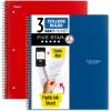 imageFive Star Spiral Notebook  Study App 2 Pack 3 Subject College Ruled Paper 812quot x 11quot 150 Sheets Fights Ink Bleed Water Resistant Cover Black Green 820191Blue  Red