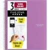 imageFive Star Spiral Notebook  Study App 3 Subject Wide Ruled Paper 8quot x 1012quot 150 Sheets Fights Ink Bleed Water Resistant Cover Tidewater Blue 73184Purple