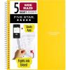 imageFive Star Spiral Notebook  Study App 5 Subject Wide Ruled Paper 8quot x 1012quot 200 Sheets Fights Ink Bleed Water Resistant Cover Black 72045Yellow