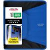 imageFive Star Zipper Binder 112 Inch 3Ring Binder with Round Rings 3Pocket Expanding File 500 Sheet Capacity Fire Red 72206Blue