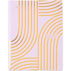 imageFive Star Composition Book College Ruled Paper 712quot x 934quot 80 Sheets Hardcover Lilac and Metallic Gold Arches 850111FAMZMetallic Gold Arches