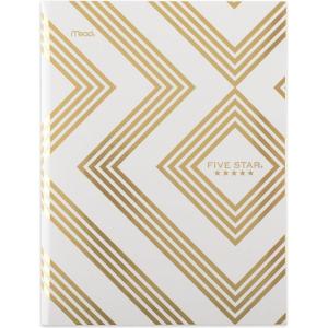 imageFive Star Composition Book College Ruled Paper 712quot x 934quot 80 Sheets Hardcover Lilac and Metallic Gold Arches 850111FAMZMetallic Gold Geo