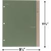 imageFive Star 2 Pocket Folders 4 Pack Recycled Plastic Folders with StayPut Tabs and Prong Fasteners Fits 3Ring Binder Holds 11 x 812 Paper Writable Label Clay Green Blue Gray 33002