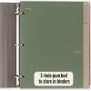 imageFive Star 2 Pocket Folders 4 Pack Recycled Plastic Folders with StayPut Tabs and Prong Fasteners Fits 3Ring Binder Holds 11 x 812 Paper Writable Label Clay Green Blue Gray 33002