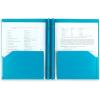 imageFive Star 2Pocket Folder  Study App 4 Pack Plastic Folder with Prong Fasteners and Customizable Clear Cover Holds 812quot x 11quot Paper White Purple Yellow Blue 340220BECM