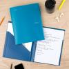 imageFive Star 2Pocket Folder 4 Pack Plastic Folder with Prong Fasteners Holds 812quot x 11quot Paper Black Fire Red Forest Green Pacific Blue 38140Trend