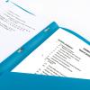 imageFive Star 2Pocket Folder 4 Pack Plastic Folder with Prong Fasteners Holds 812quot x 11quot Paper Black Fire Red Forest Green Pacific Blue 38140Trend