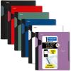 imageFive Star Advance Spiral Notebooks  Study App 2 Pack 1 Subject College Ruled Paper 11quot x 812quot 100 Sheets With Spiral Guard and Movable Dividers Black Pacific Blue 8201126 Pack