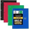 imageFive Star DuraShield Antimicrobial 2 Pocket StayPut Plastic Folders 4 Pack Holds 11quot x 812quot Color May Vary 3300102Pocket Folders Pack of 6