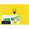 imageFive Star Expanding File Organizer 6Pocket Accordian File Organizer Bungee Closure Holds 11quot x 812quot Harvest Yellow 350100GECMPack of 6