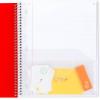 imageFive Star Interactive Notetaking Spiral Notebooks 6 Pack 1 Subject College Ruled Paper 11quot x 812quot 100 Sheets Assorted Colors 820019ECMGreen  Red  Blue