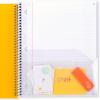 imageFive Star Interactive Notetaking Spiral Notebooks 6 Pack 1 Subject College Ruled Paper 11quot x 812quot 100 Sheets Assorted Colors 820019ECMRed  Yellow  Green  Blue  Purple  Black