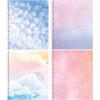 image:imageFive Star Spiral Notebook  Study App 1 Subject College Ruled Paper 812 x 11 80 Sheets Styles 4 Pack 850222FClouds