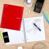 image:imageFive Star Spiral Notebook  Study App 1 Subject Graph Ruled Paper 812 x 11 100 Sheets Fights Ink Bleed Water Resistant Cover Fire Red 620000DFire Red