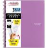 image:imageFive Star Spiral Notebook  Study App 3 Subject College Ruled Paper 812 x 11 150 Sheets Fights Ink Bleed Water Resistant Cover Prom Pink 820003RAmethyst Purple