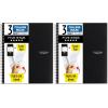 image:imageFive Star Spiral Notebook  Study App 3 Subject College Ruled Paper 812 x 11 150 Sheets Fights Ink Bleed Water Resistant Cover Prom Pink 820003RBlack