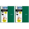 image:imageFive Star Spiral Notebook  Study App 3 Subject College Ruled Paper 812 x 11 150 Sheets Fights Ink Bleed Water Resistant Cover Prom Pink 820003RGreen