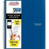 image:imageFive Star Spiral Notebook  Study App 3 Subject College Ruled Paper 812 x 11 150 Sheets Fights Ink Bleed Water Resistant Cover Prom Pink 820003RPacific Blue