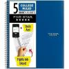 image:imageFive Star Spiral Notebook  Study App 5 Subject College Ruled Paper 812 x 11 200 Sheets Fights Ink Bleed Water Resistant Cover Prom Pink 820004RBlue