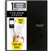image:imageFive Star Spiral Notebook  Study App 1 Subject Graph Ruled Paper 812 x 11 100 Sheets Fights Ink Bleed Water Resistant Cover Fire Red 620000DBlack
