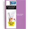 image:imageFive Star Spiral Notebook 1 Subject College Ruled Paper 438 x 7 Personal Size 80 Sheets Fights Ink Bleed Water Resistant Cover White 450048EAmethyst Purple