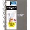 image:imageFive Star Spiral Notebook 1 Subject College Ruled Paper 438 x 7 Personal Size 80 Sheets Fights Ink Bleed Water Resistant Cover White 450048EGray