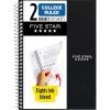 image:imageFive Star Spiral Notebook 2 Subject College Ruled Paper 6 x 912 80 Sheets Fights Ink Bleed Water Resistant Cover Prom Pink 840029RBlack